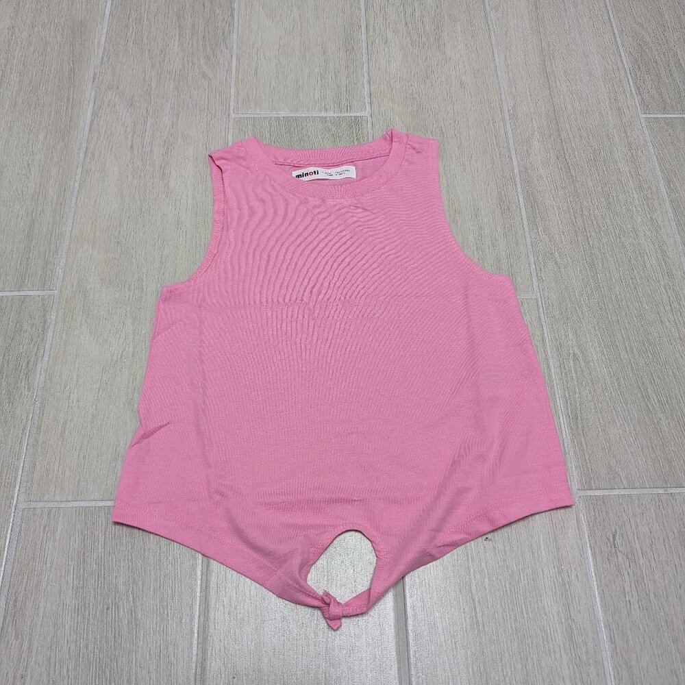 Minoti Summer Casual Tie sleeveless tank top Pink - Sizes 18 M to 14 Yrs NWOT